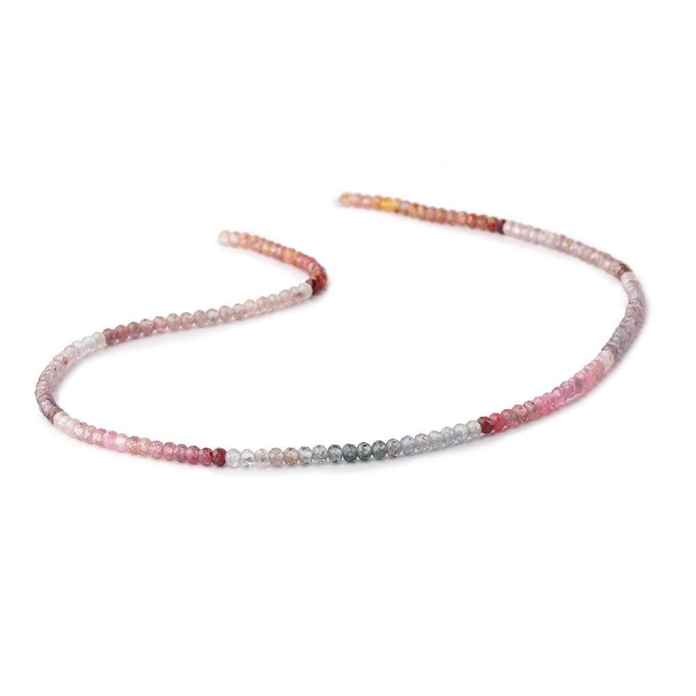 2.5mm Multi Color Spinel Micro Faceted Rondelle Beads 12.5 inch 151 pieces AA (ONLINE ORDER ONLY)