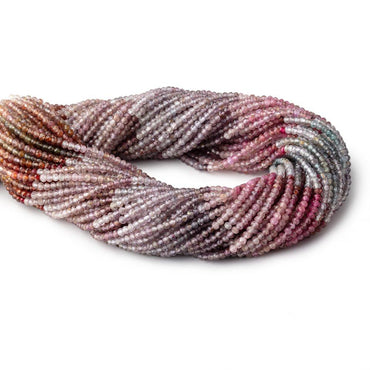 2.5mm Multi Color Spinel Micro Faceted Rondelle Beads 12.5 inch 151 pieces AA (ONLINE ORDER ONLY)