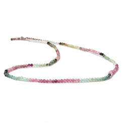 2.5mm Multi Color Tourmaline micro faceted rondelle beads 12.5 inch 178 pieces (ONLINE ORDER ONLY)