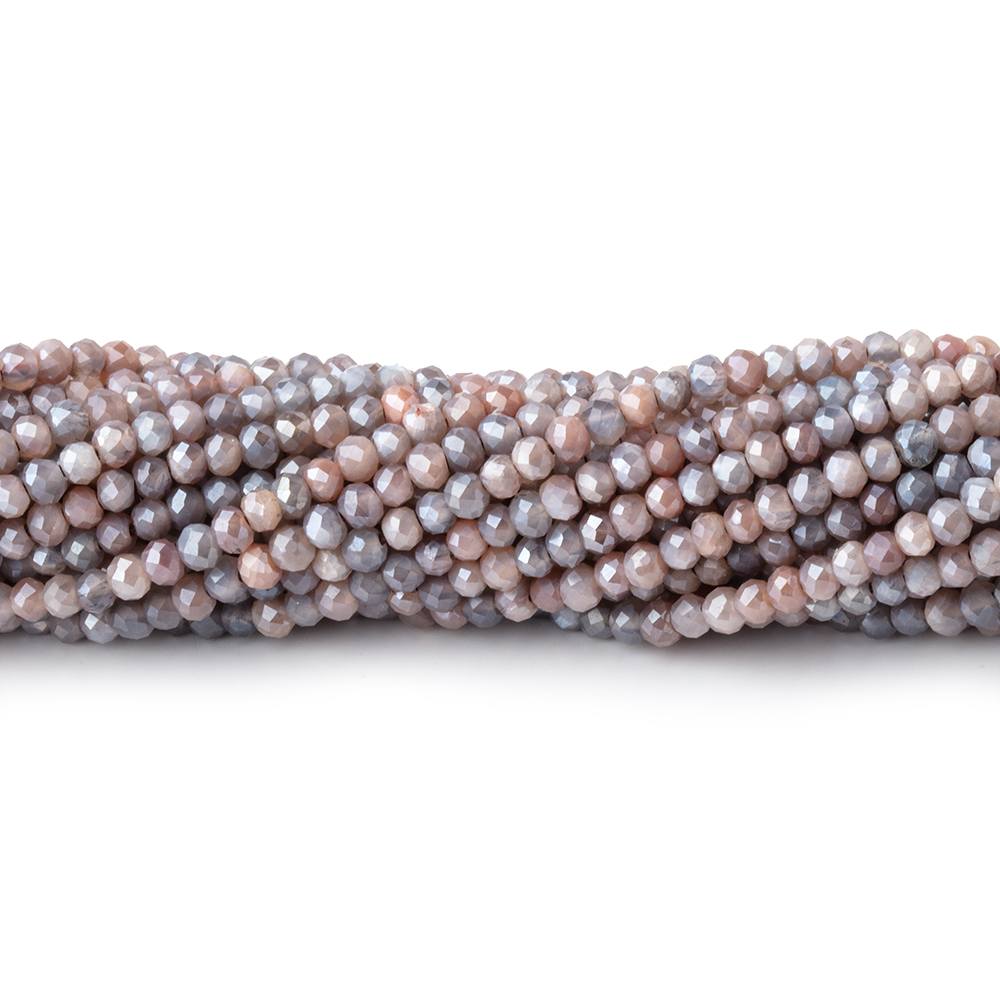 2.5mm Mystic Chocolate Moonstone Micro Faceted Rondelles 12.5 inch 172 Beads (ONLINE ORDER ONLY)