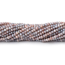 2.5mm Mystic Chocolate Moonstone Micro Faceted Rondelles 12.5 inch 172 Beads (ONLINE ORDER ONLY)