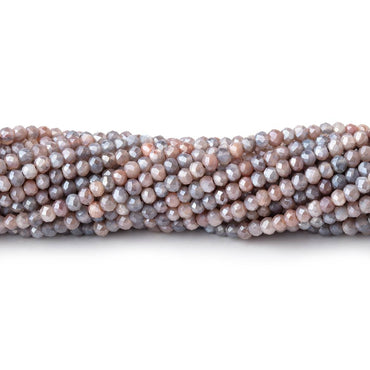 2.5mm Mystic Chocolate Moonstone Micro Faceted Rondelles 12.5 inch 172 Beads (ONLINE ORDER ONLY)