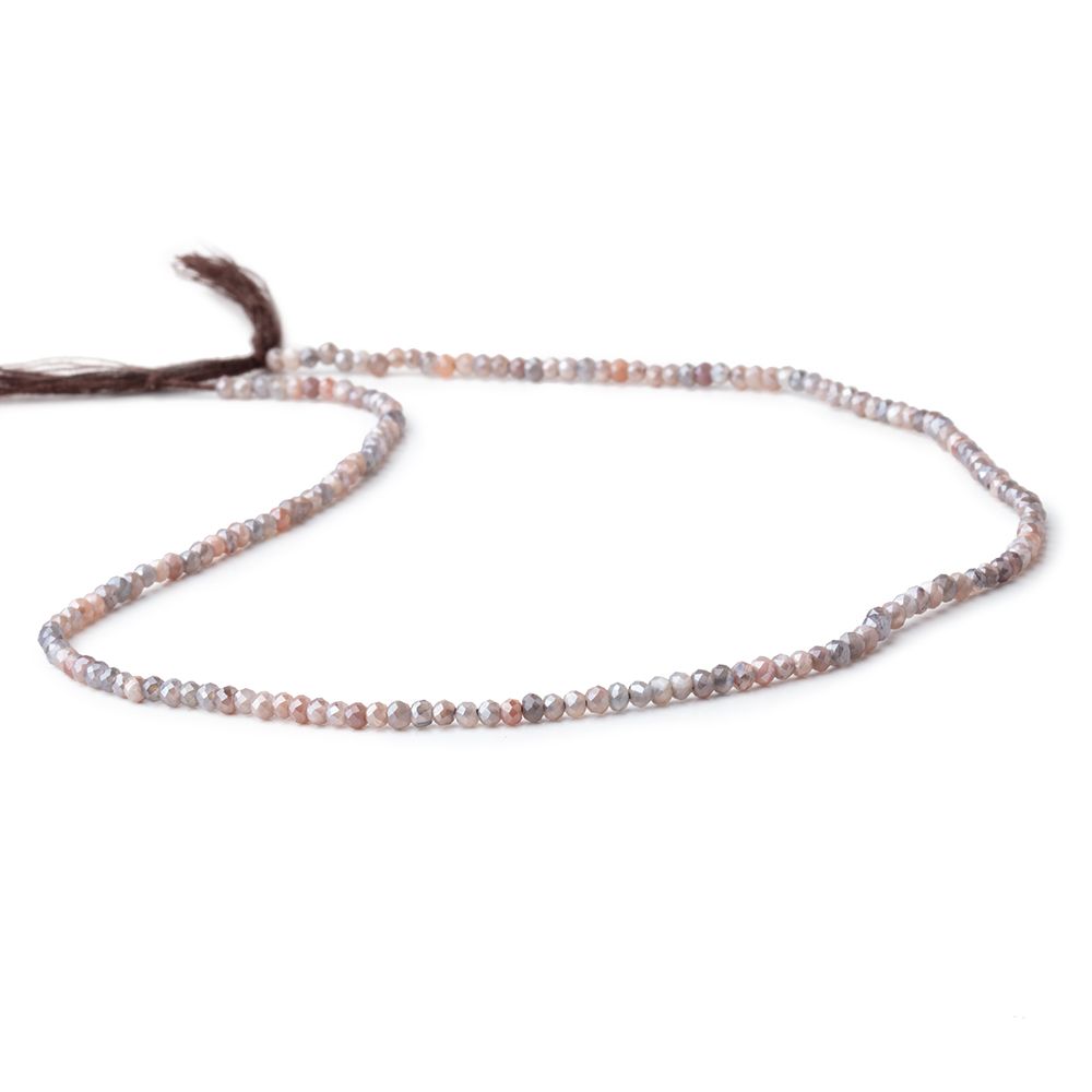 2.5mm Mystic Chocolate Moonstone Micro Faceted Rondelles 12.5 inch 172 Beads (ONLINE ORDER ONLY)