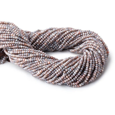 2.5mm Mystic Chocolate Moonstone Micro Faceted Rondelles 12.5 inch 172 Beads (ONLINE ORDER ONLY)