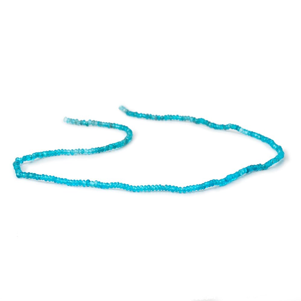 2.5mm Neon Blue Apatite Plain Rondelle Beads 13.5 inch 263 pieces (ONLINE ORDER ONLY)