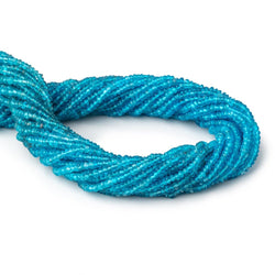 2.5mm Neon Blue Apatite Plain Rondelle Beads 13.5 inch 263 pieces (ONLINE ORDER ONLY)