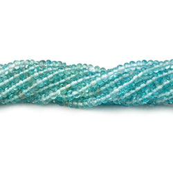 2.5mm Pool Blue Apatite Plain Rondelle Beads 13.5 inch 263 pieces (ONLINE ORDER ONLY)