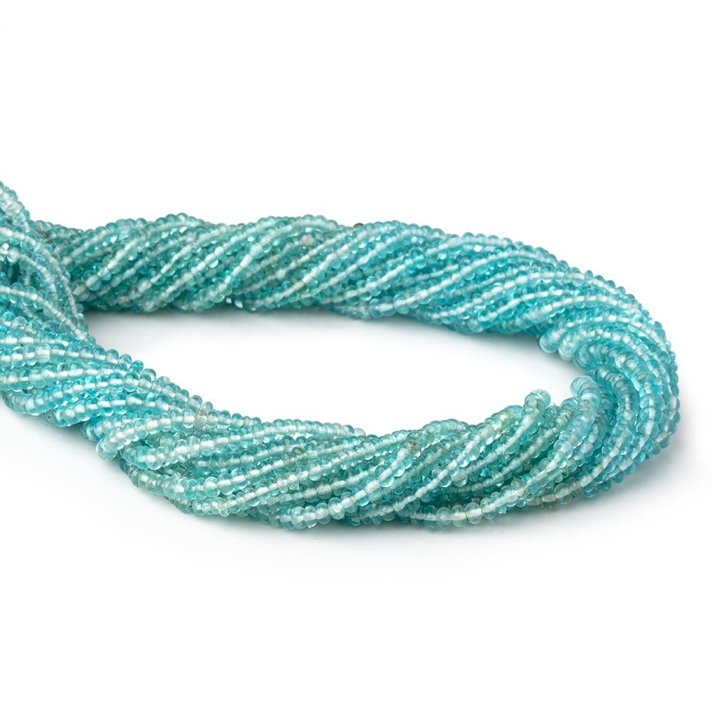 2.5mm Pool Blue Apatite Plain Rondelle Beads 13.5 inch 263 pieces (ONLINE ORDER ONLY)