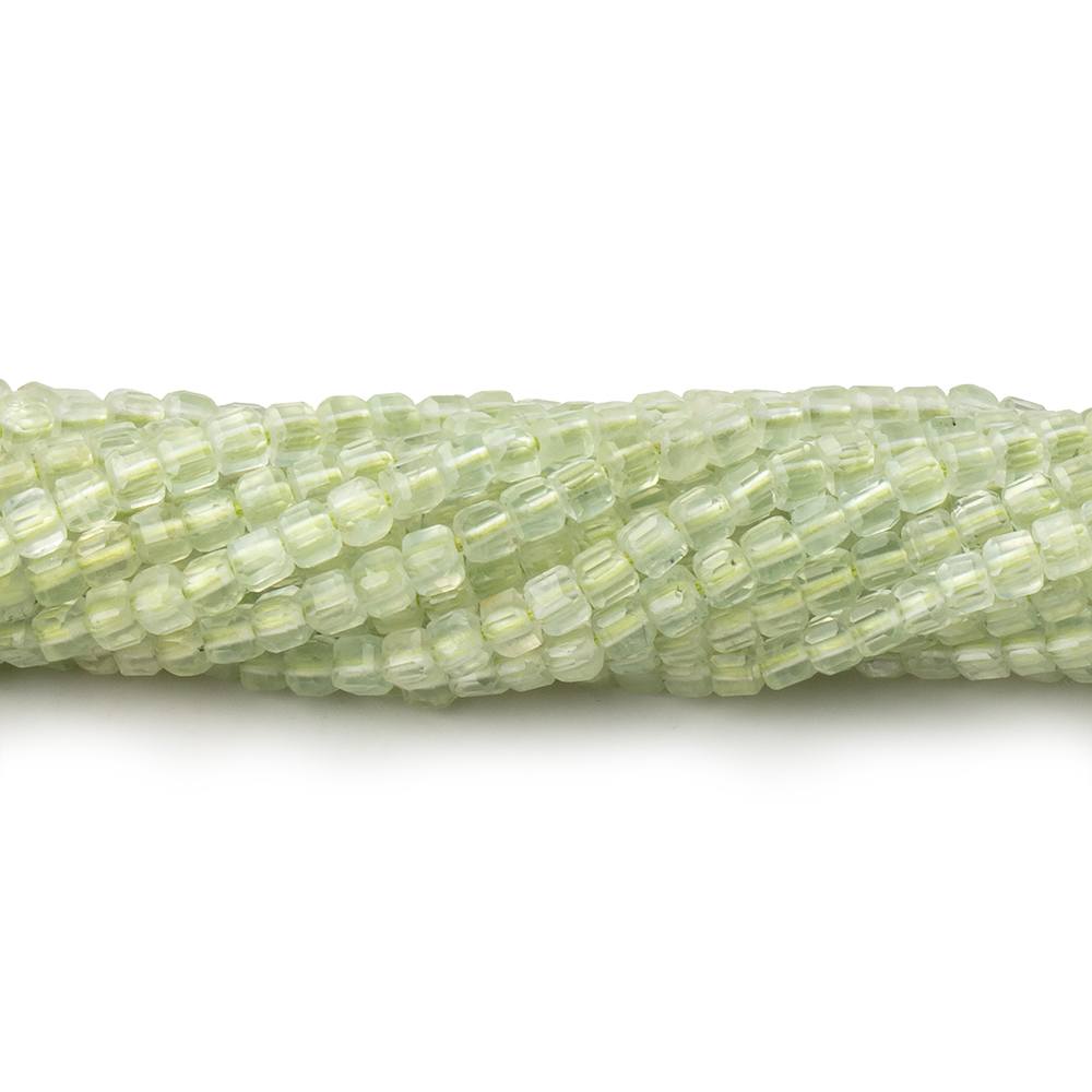 2.5mm Prehnite Micro Faceted Cube Beads 12.25 inch 134 pieces (ONLINE ORDER ONLY)