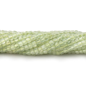2.5mm Prehnite Micro Faceted Cube Beads 12.25 inch 134 pieces (ONLINE ORDER ONLY)