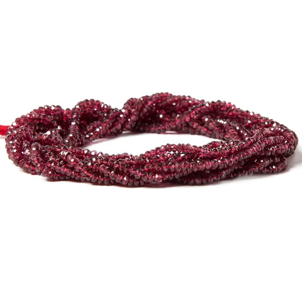 2.5mm Red Spinel Faceted Rondelle Beads 16 inches 255 pieces AA (ONLINE ORDER ONLY)