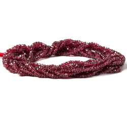 2.5mm Red Spinel Faceted Rondelle Beads 16 inches 255 pieces AA (ONLINE ORDER ONLY)