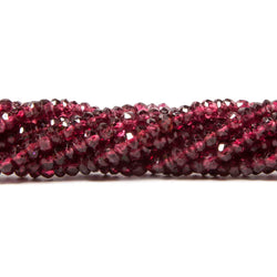 2.5mm Red Spinel Faceted Rondelle Beads 16 inches 255 pieces AA (ONLINE ORDER ONLY)
