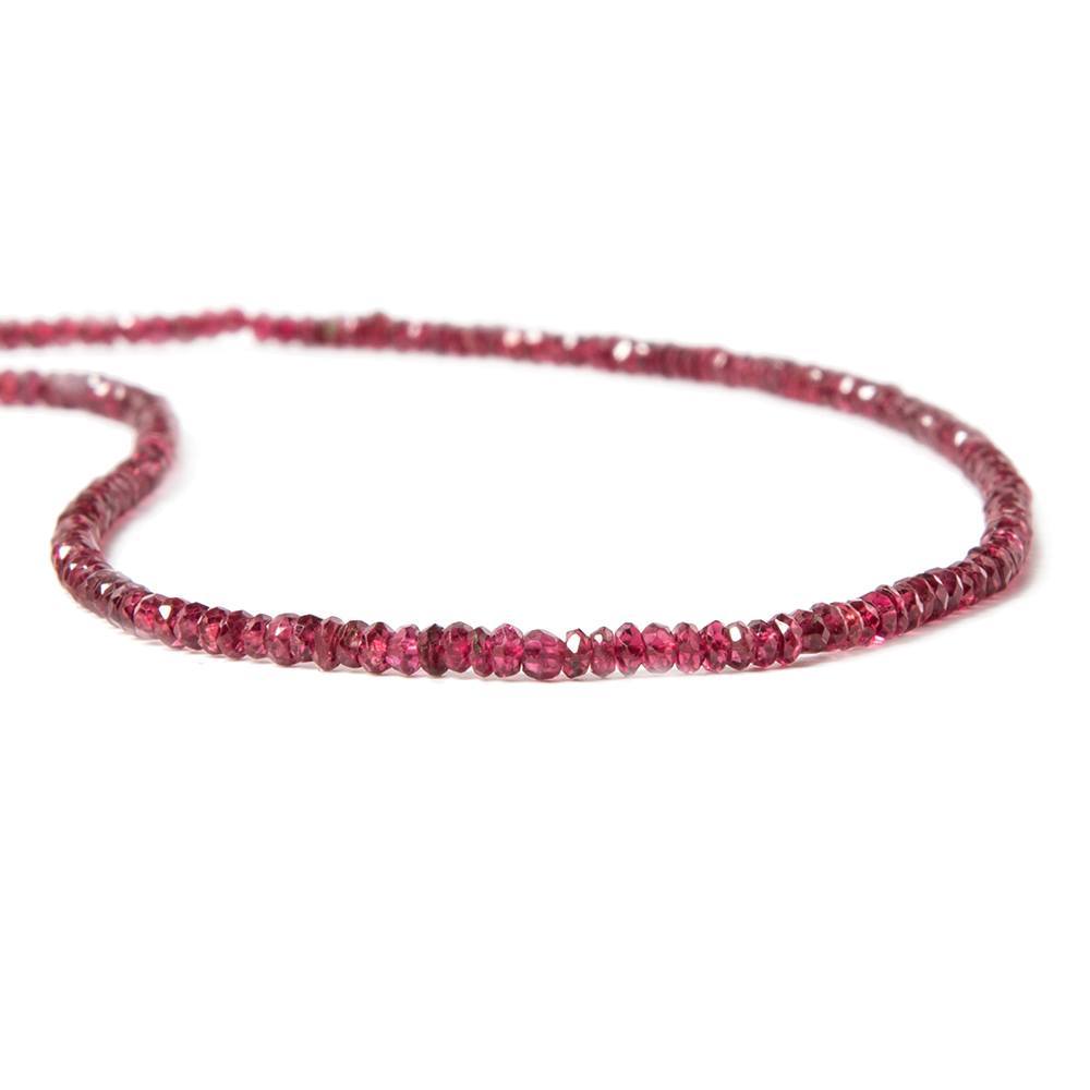 2.5mm Red Spinel Faceted Rondelle Beads 16 inches 255 pieces AA (ONLINE ORDER ONLY)