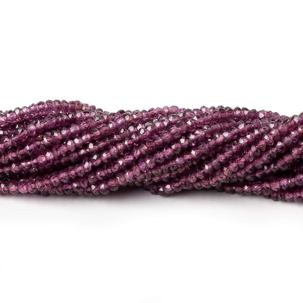 2.5-3mm Rhodolite Garnet faceted rondelle beads 13.5 inch 234 beads (ONLINE ORDER ONLY)