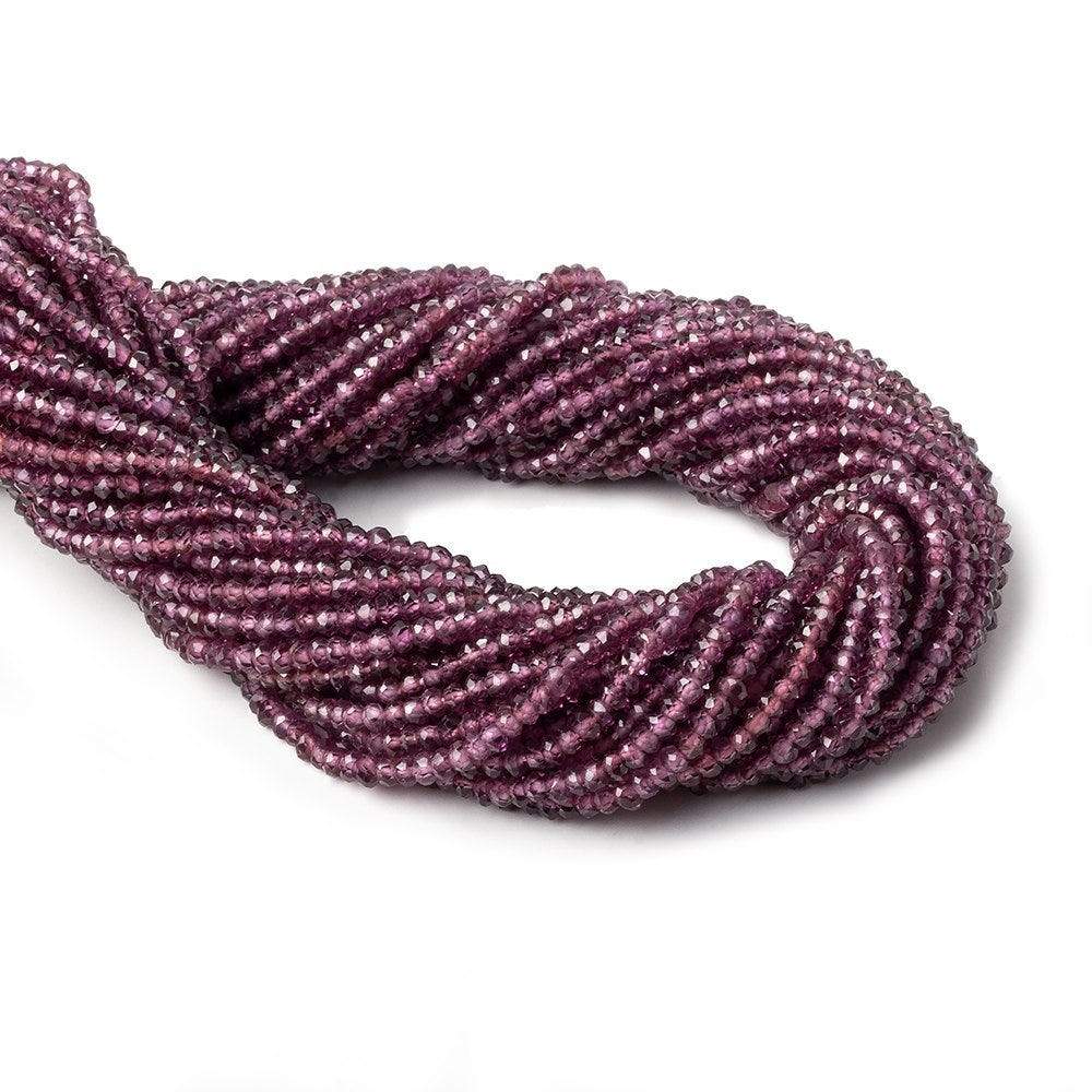2.5-3mm Rhodolite Garnet faceted rondelle beads 13.5 inch 234 beads (ONLINE ORDER ONLY)