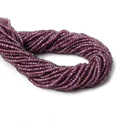 2.5-3mm Rhodolite Garnet faceted rondelle beads 13.5 inch 234 beads (ONLINE ORDER ONLY)