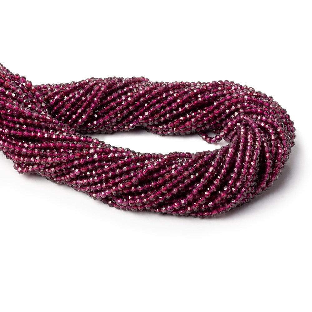 2.5mm Rhodolite Garnet Faceted Round Beads 14 inch 146 pieces (ONLINE ORDER ONLY)