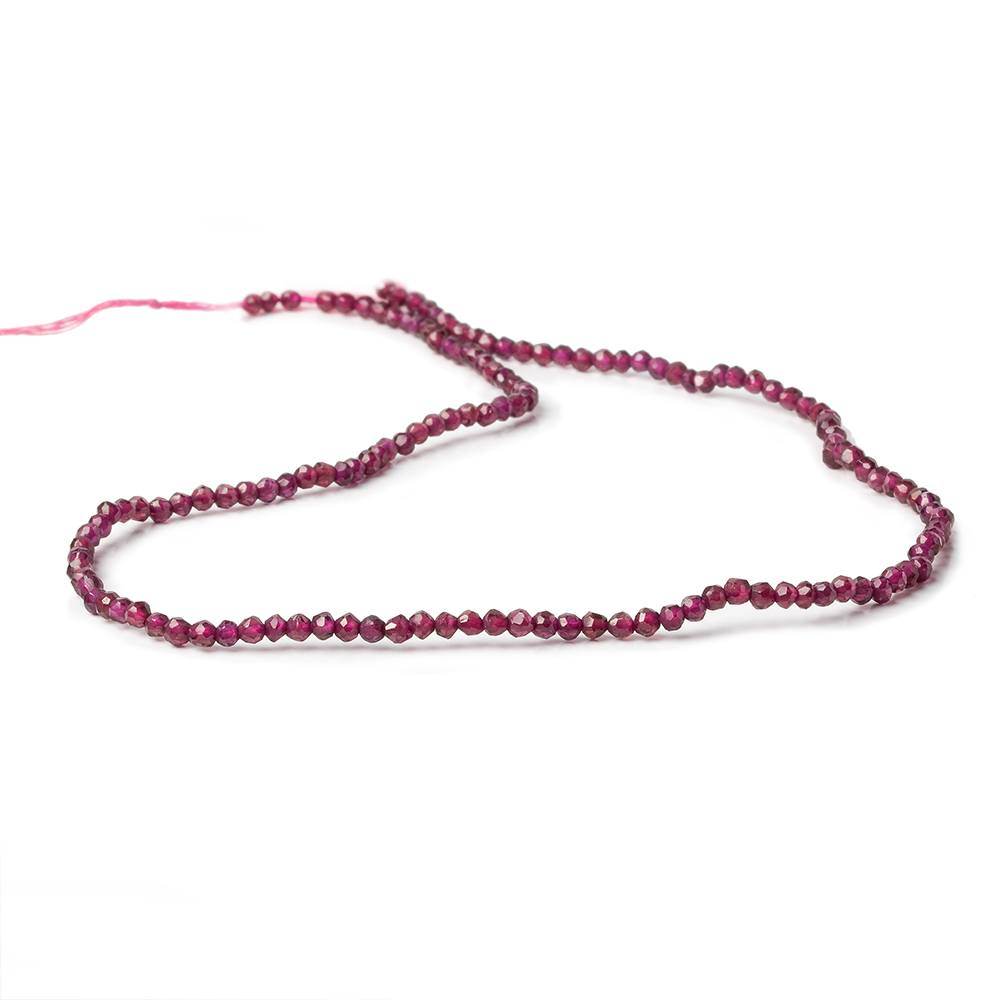 2.5mm Rhodolite Garnet Faceted Round Beads 14 inch 146 pieces (ONLINE ORDER ONLY)