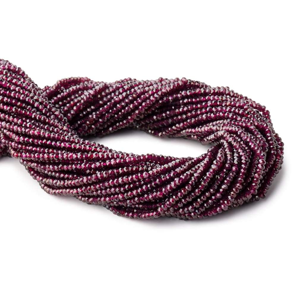 2.7mm Rhodolite Garnet Micro Faceted Rondelle Beads 13 inch 180 pieces AAA (ONLINE ORDER ONLY)