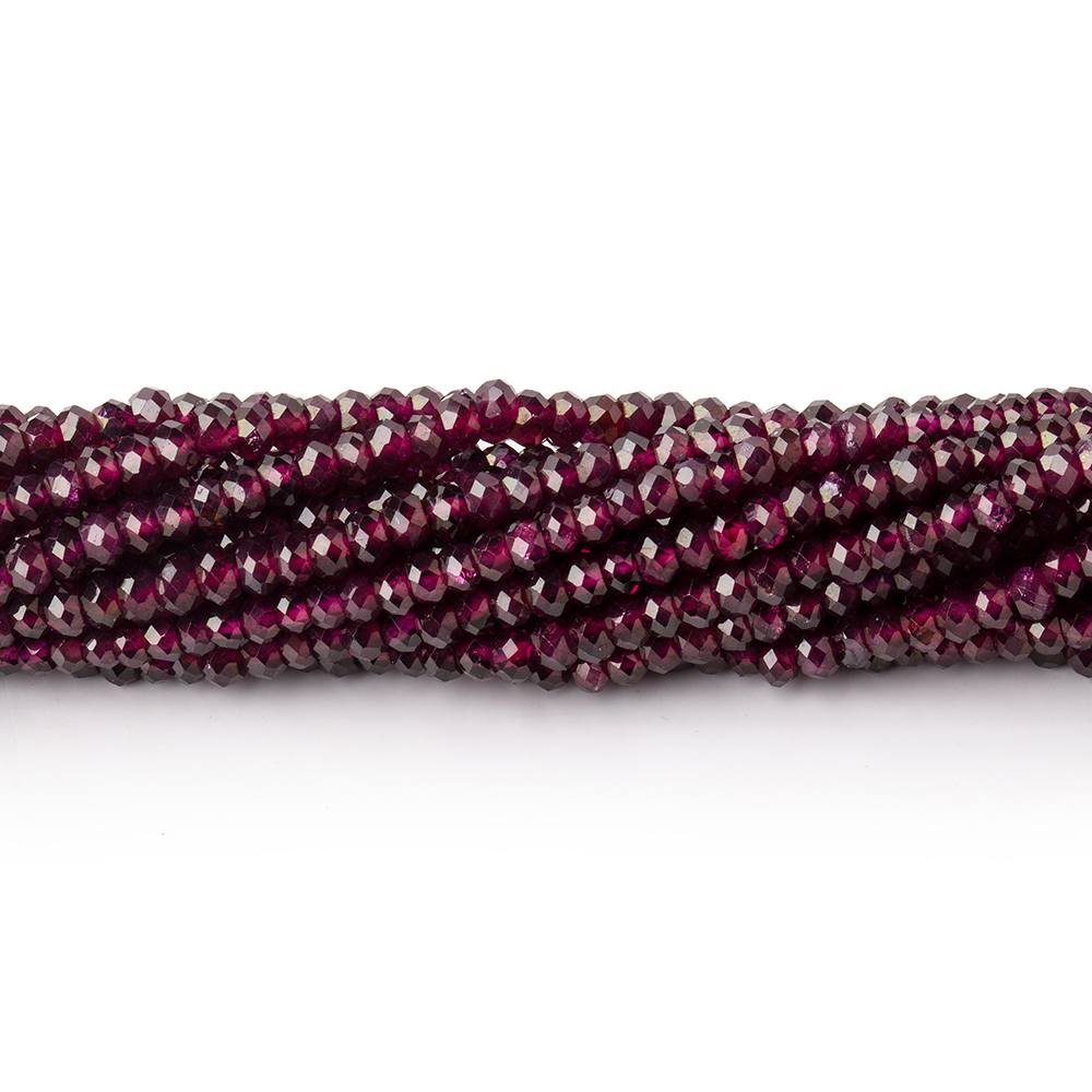 2.7mm Rhodolite Garnet Micro Faceted Rondelle Beads 13 inch 180 pieces AAA (ONLINE ORDER ONLY)