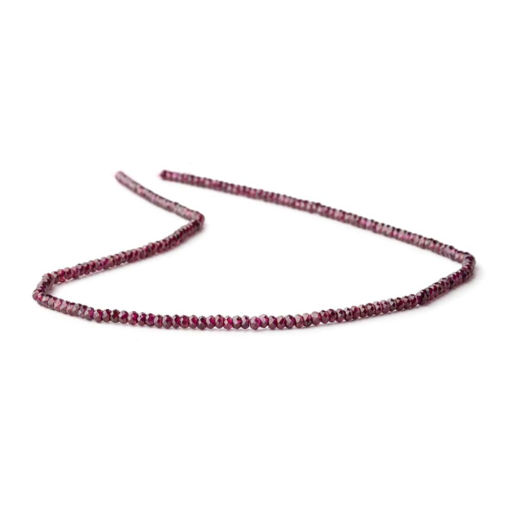 2.7mm Rhodolite Garnet Micro Faceted Rondelle Beads 13 inch 180 pieces AAA (ONLINE ORDER ONLY)