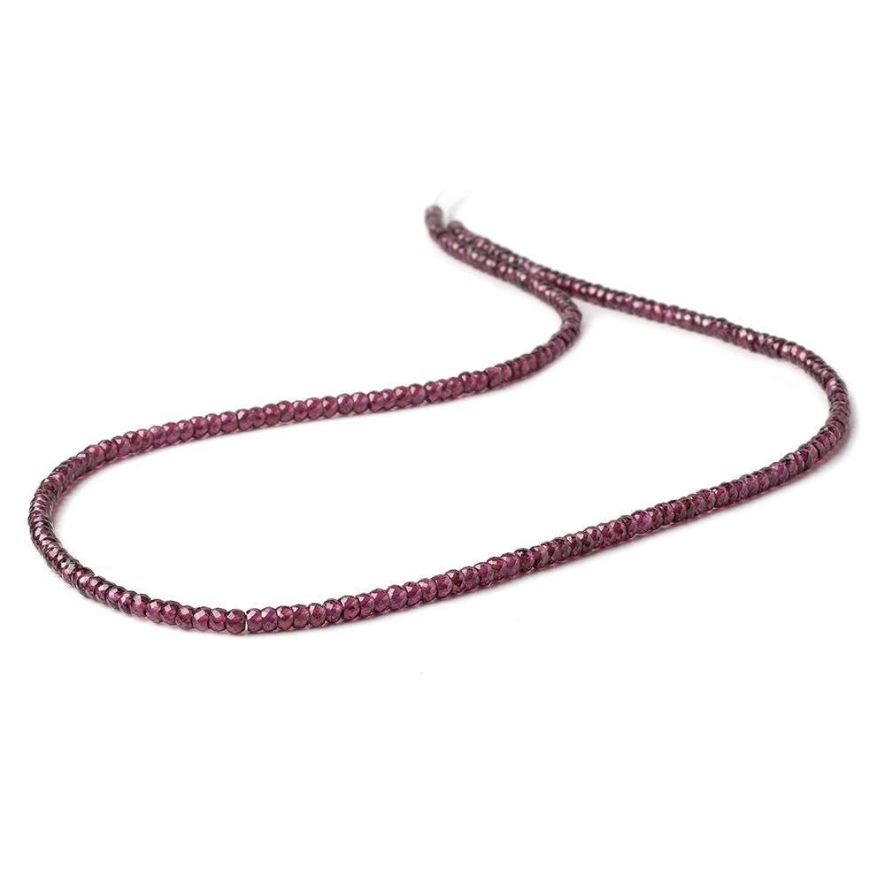2.5mm Rhodolite Garnet Micro Faceted Rondelle Beads 14 inches 208 pcs AAA (ONLINE ORDER ONLY)
