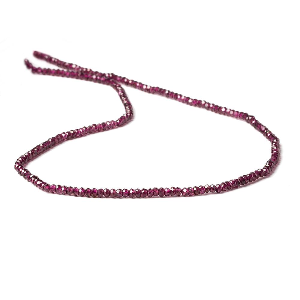 2.4mm Rhodolite Garnet Micro Faceted Rondelle Beads 13 inch 205 pieces AAA (ONLINE ORDER ONLY)