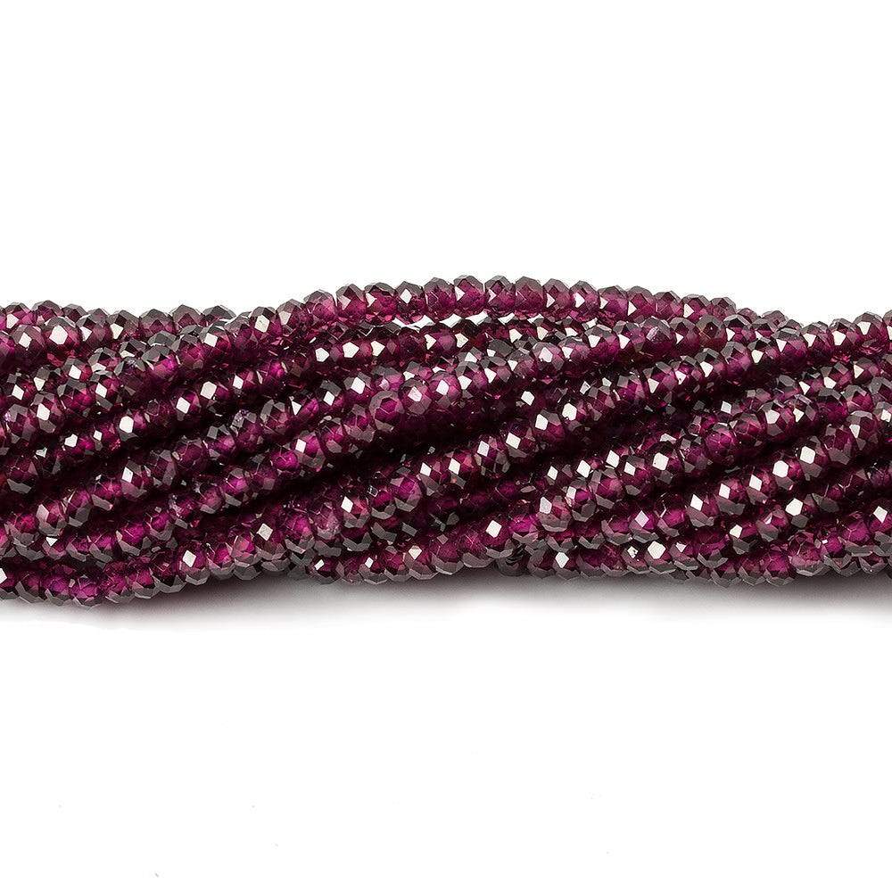 2.4mm Rhodolite Garnet Micro Faceted Rondelle Beads 13 inch 205 pieces AAA (ONLINE ORDER ONLY)