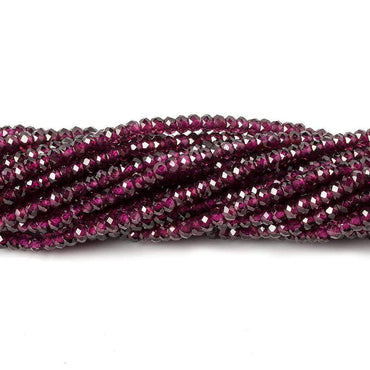 2.4mm Rhodolite Garnet Micro Faceted Rondelle Beads 13 inch 205 pieces AAA (ONLINE ORDER ONLY)