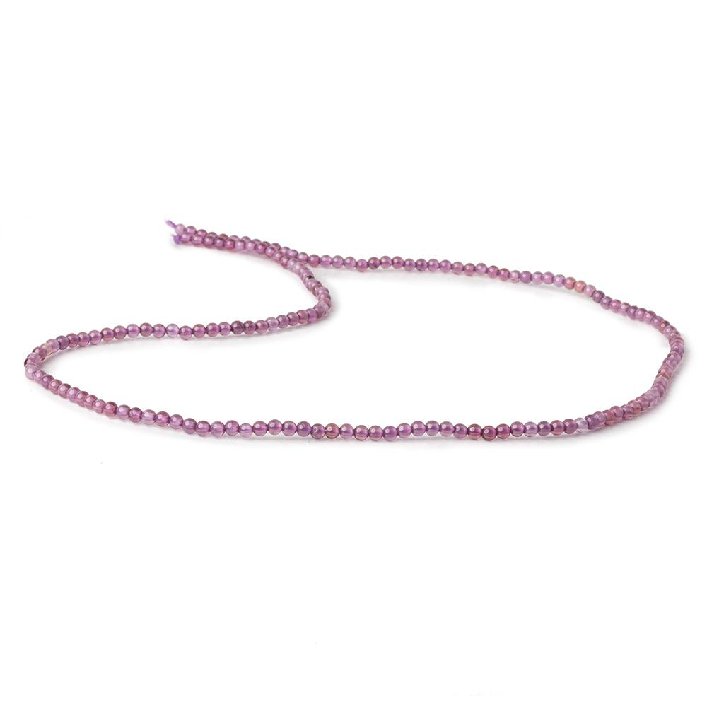 2.5mm Rhodolite Garnet plain round beads 15 inch 165 beads (ONLINE ORDER ONLY)