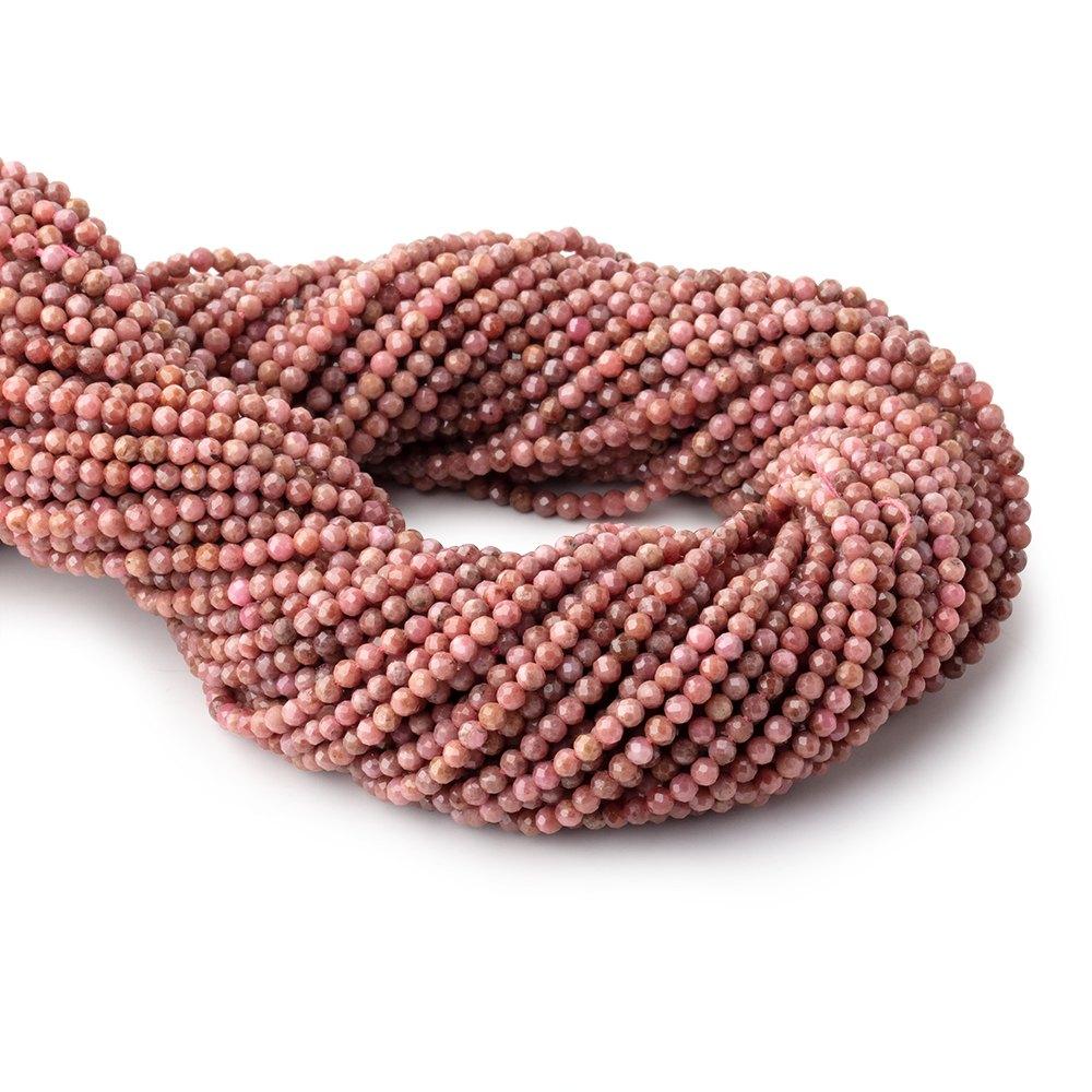 2.5mm Rhodonite Micro Faceted Round Beads 12.5 inch 133 pieces AAA (ONLINE ORDER ONLY)