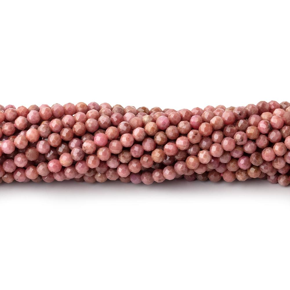 2.5mm Rhodonite Micro Faceted Round Beads 12.5 inch 133 pieces AAA (ONLINE ORDER ONLY)