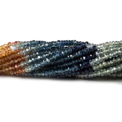 2.5mm Ruby and Sapphire Faceted Rondelle Beads 15 inch (ONLINE ORDER ONLY)