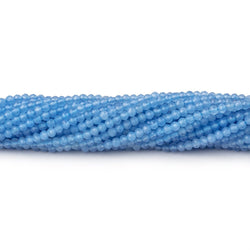 2.5mm Santorini Blue Chalcedony Micro Faceted Rondelles 12.5 inch 150 beads (ONLINE ORDER ONLY)