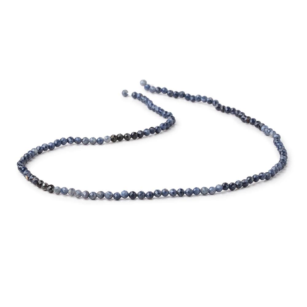 2.5mm Shaded Blue Sapphire Micro Faceted Round Beads 12.25 inch 164 pieces (ONLINE ORDER ONLY)