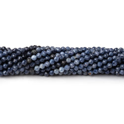 2.5mm Shaded Blue Sapphire Micro Faceted Round Beads 12.25 inch 164 pieces (ONLINE ORDER ONLY)