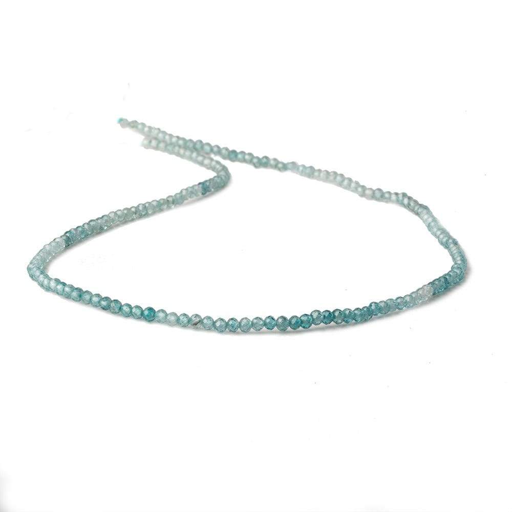 2.5mm Shaded Blue Zircon micro faceted round beads 12.5 inch 150 pieces AAA (ONLINE ORDER ONLY)