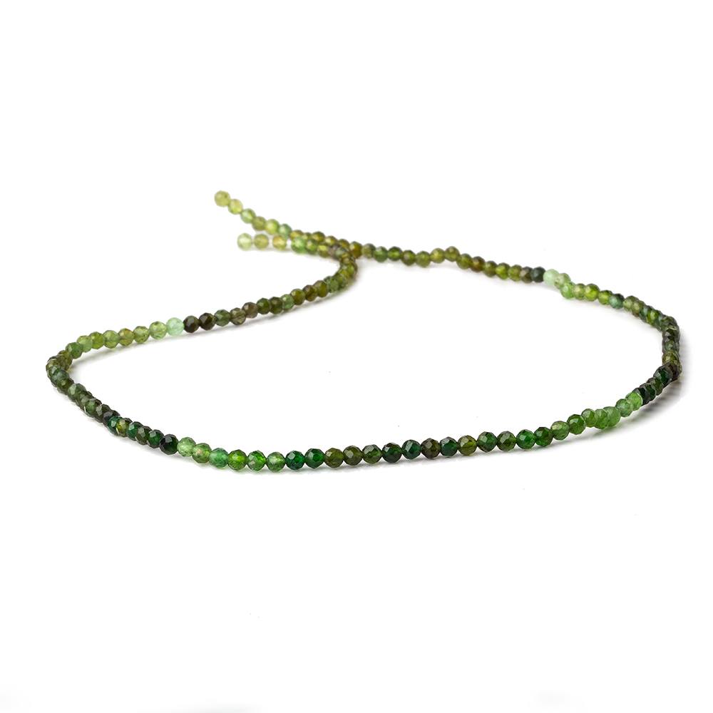 2.5mm Shaded Chrome Tourmaline micro faceted round beads 12.5 inch 133 pieces (ONLINE ORDER ONLY)