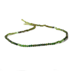 2.5mm Shaded Chrome Tourmaline micro faceted round beads 12.5 inch 133 pieces (ONLINE ORDER ONLY)