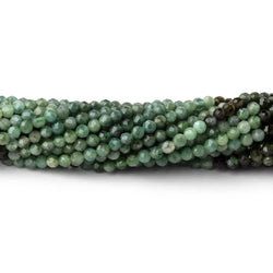 2.5mm Shaded Green Tourmaline Micro Faceted Round Beads 12.5 inch 138 pieces (ONLINE ORDER ONLY)