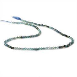 2.5mm Shaded Moss Aquamarine micro faceted rounds 12.5 inch 140 beads (ONLINE ORDER ONLY)