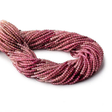 2.5mm Shaded Pink Tourmaline Micro Faceted Round Beads 13 inch 139 pieces AAA (ONLINE ORDER ONLY)