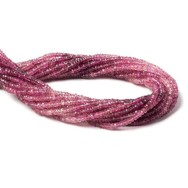 2.5mm Shaded Rubellite Tourmaline faceted rondelle beads 13 inch 210 pieces (ONLINE ORDER ONLY)