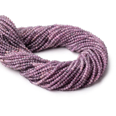 2.5mm Shaded Ruby Micro Faceted Round Beads 12.5 inch 138 pieces (ONLINE ORDER ONLY)