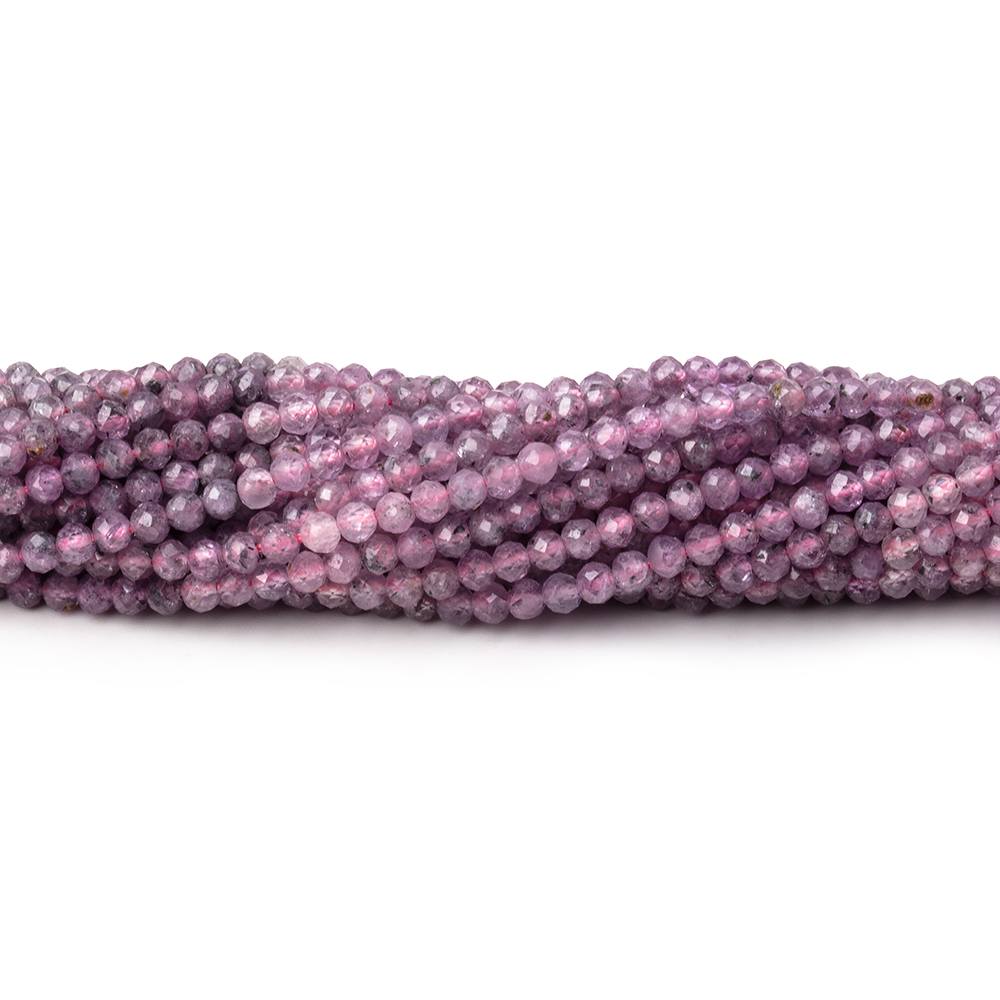 2.5mm Shaded Ruby Micro Faceted Round Beads 12.5 inch 138 pieces (ONLINE ORDER ONLY)