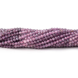 2.5mm Shaded Ruby Micro Faceted Round Beads 12.5 inch 138 pieces (ONLINE ORDER ONLY)