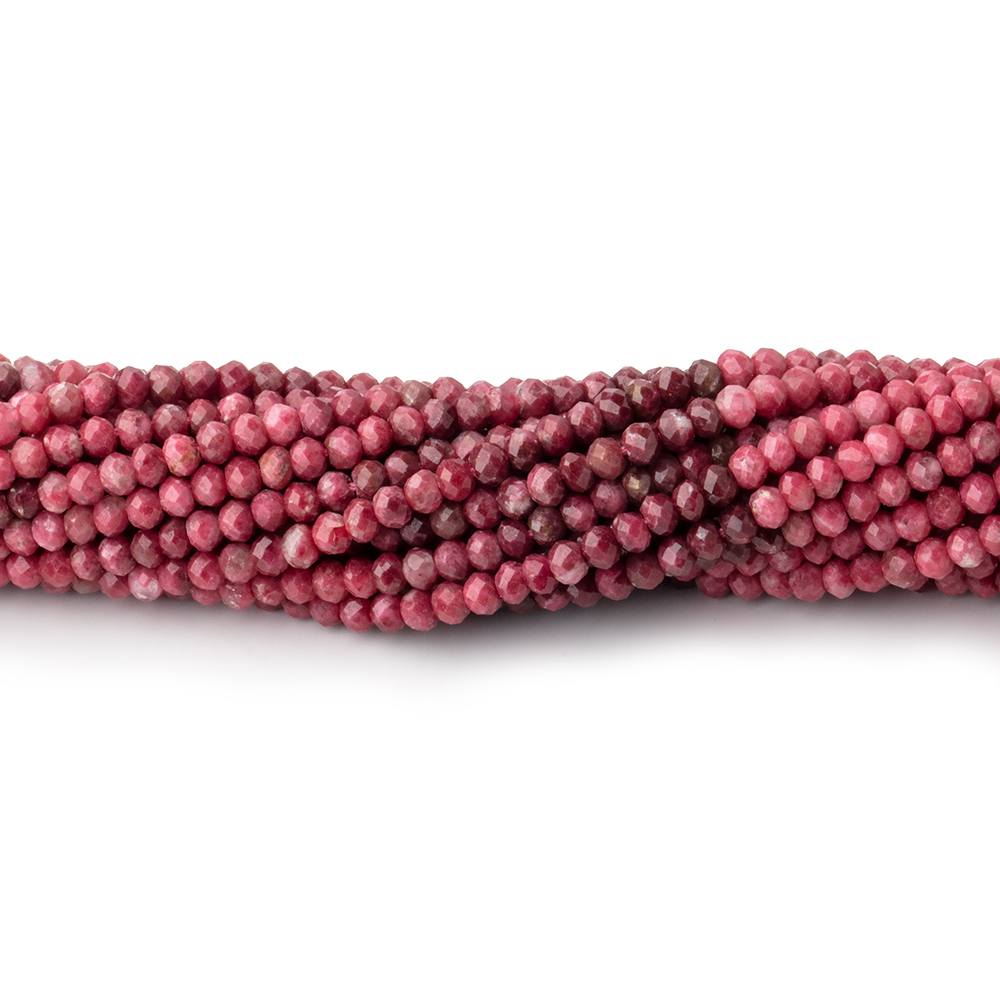 2.5mm Shaded Thulite Micro Faceted Rondelle Beads 12.5 inch 160 pieces (ONLINE ORDER ONLY)