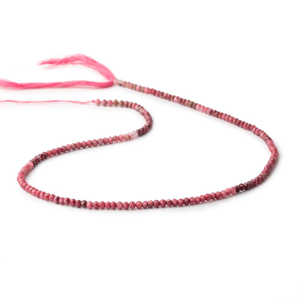 2.5mm Shaded Thulite Micro Faceted Rondelle Beads 12.5 inch 160 pieces (ONLINE ORDER ONLY)