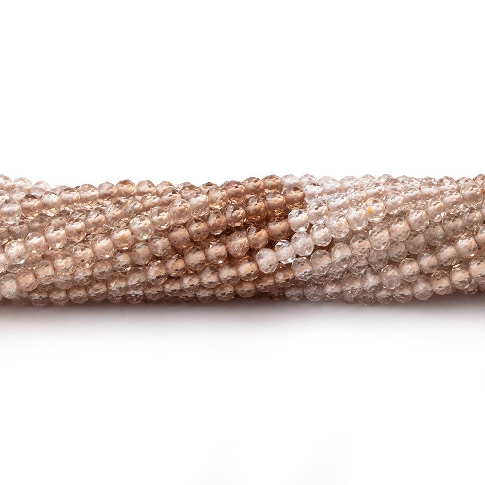 2.5mm Shaded Zircon Micro Faceted Rondelle Beads 12.5 inch 163 pieces AAA (ONLINE ORDER ONLY)
